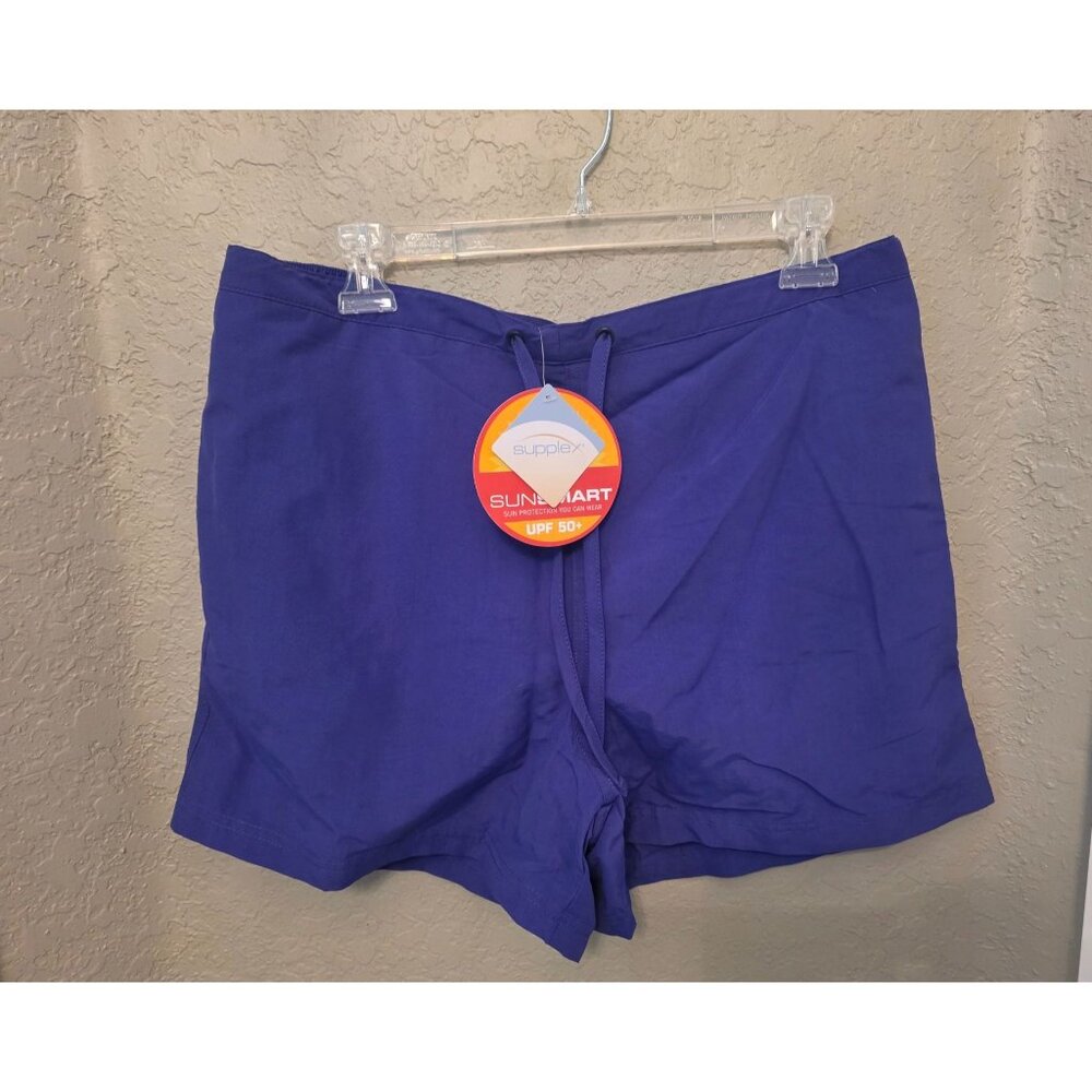 LL Bean Ladies Purple Lined Swim Board Shorts M NEW UPF 50 SunSmart
